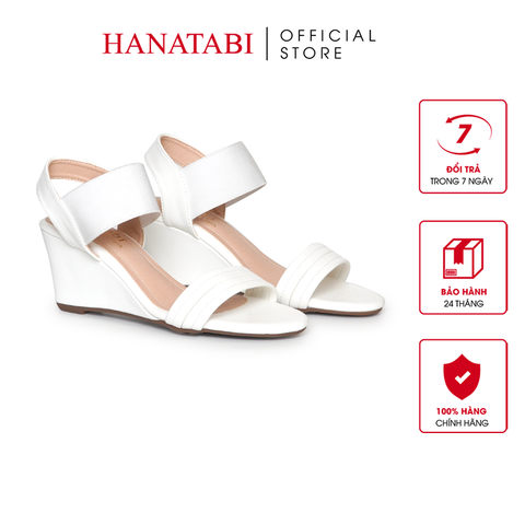 Giày Sandal Nữ Đế Xuồng TA Chống Trơn Trượt Cao 7cm Hanatabi Quai Ngang Hậu Thun (35-39) Mã HNSDX7F1238