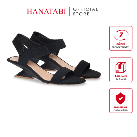 Giày Sandal Nữ Đế Xuồng Siêu Nhẹ 5cm Hanatabi Quai Ngang Hậu Xé Sau Bigsize (35-41) Mã HNSDG5F1196