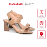 Giày Sandal Nữ Gót Cao 7cm Hanatabi Quai Ngang Hậu Xé Sau Có Khóa Đế TA Chống Trượt Bigsize (35-41) Mã HNSDG7F1178