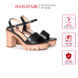 Giày Sandal Nữ Đế PU Siêu Nhẹ Cao 9cm Hanatabi Quai Ngang 1 Xếp Hậu C (35-39) Mã HNSDG9F1250