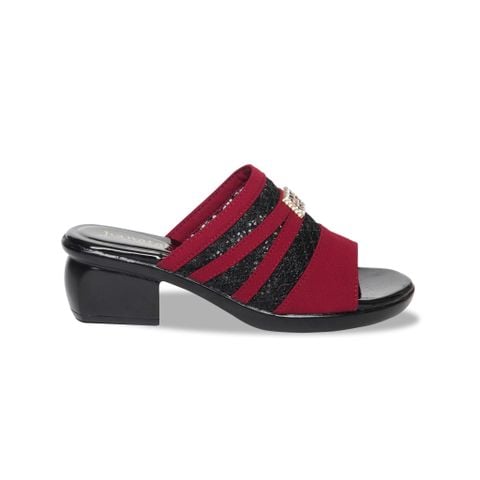 Dép Nữ Đế PU Đen Siêu Nhẹ Cao 5cm Hanatabi Quai Lưới Khóa Đính Đá Bigsize (36-41) Mã HNDE5F1226