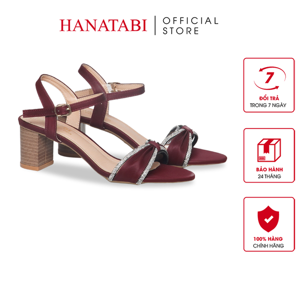 Giày Sandal Nữ Cao Gót 5cm_7cm Hanatabi Quai Ngang Hậu C Đế TA Cao Cấp Bigsize (35-41) Mã HNSDG5F878