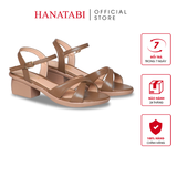 Giày Sandal Nữ Đế PU Siêu Nhẹ Cao 5cm Hanatabi Quai Chéo Hậu C (35-42) Mã HNSDG5F1269