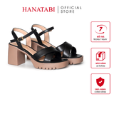 Giày Sandal Nữ Đế PU Siêu Nhẹ Cao 7cm Hanatabi Quai Chéo Hậu C (35-39) Mã HNSDG7F1254