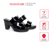 Dép Nữ Đế PU Siêu Nhẹ Cao 7cm Hanatabi Quai Nhị Có Khóa (35-39) Mã HNDE7F1213