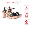 Giày Sandal Nữ Đế PU Siêu Nhẹ Cao 9cm Hanatabi Quai Ngang 2 Xếp Hậu C (35-39) Mã HNSDG9F1249
