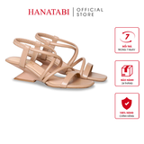 Giày Sandal Nữ Đế Xuồng Siêu Nhẹ 5cm Hanatabi Quai Ngang Hậu Thun Bigisze (35-41) Mã HNSDG5F1264