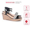 Giày Sandal Nữ Đế PU Siêu Nhẹ Cao 7cm Hanatabi Quai Ngang Hậu Thun (35-39) Mã HNSD7F1189