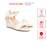 Giày Sandal Nữ Đế Xuồng TA Cao Cấp Cao 7cm Hanatabi Quai Ngang 1 Xếp Hậu C (35-39) Mã HNSDX7F1209