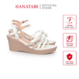 Giày Sandal Nữ Đế PU Siêu Nhẹ Cao 7cm Hanatabi Quai Ngang Hậu C (35-39) Mã HNSD7F1184