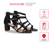 Giày Sandal Nữ Gót Cao 5cm_7cm Hanatabi Quai Đan Khóa Kéo Đế TA Bigsize (35-41) Mã HNSDG7F1063