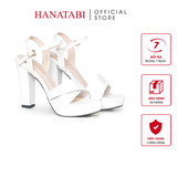Giày Sandal Nữ Cao Gót 12cm Hanatabi Quai Ngang Hậu C Đế TA Cao Cấp Bigsize (35-39) Mã HNSDG12F1247