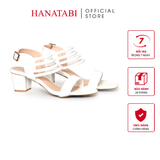 Giày Sandal Nữ Cao Gót 5cm Hanatabi Quai Ngang Hậu Khóa Sau Đế TA Bigsize (35-41) Mã HNSDG5F1234