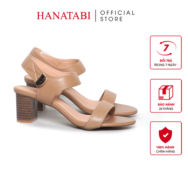 Giày Sandal Nữ Gót Cao 5cm Hanatabi Quai Ngang Hậu Xé Sau Có Khóa Đế TA Chống Trượt Bigsize (35-41) Mã HNSDG5F1177