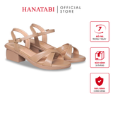 Giày Sandal Nữ Đế PU Siêu Nhẹ Cao 5cm Hanatabi Quai Chéo Hậu C (35-42) Mã HNSDG5F1269