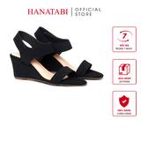 Giày Sandal Nữ Đế Xuồng TA Chống Trơn Cao 7cm Hanatabi Quai Ngang Hậu Xé Sau (35-39) Mã HNSDX7F1244
