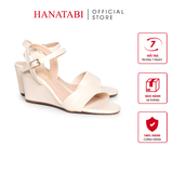 Giày Sandal Nữ Đế Xuồng TA Cao Cấp Cao 7cm Hanatabi Quai Ngang 2 Xếp Hậu C (35-39) Mã HNSDX7F1210