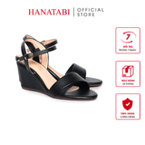Giày Sandal Nữ Đế Xuồng TA Cao Cấp Cao 7cm Hanatabi Quai Ngang 1 Xếp Hậu C (35-39) Mã HNSDX7F1209