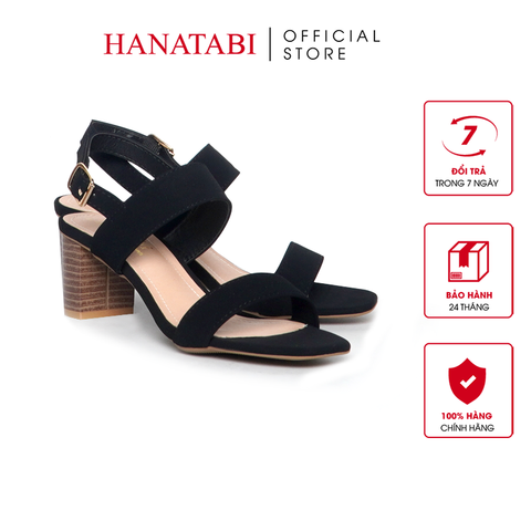Giày Sandal Nữ Cao Gót 5cm_7cm Hanatabi Quai Ngang Mũi Vuông Hậu Khóa Sau Đế TA Bigsize (35-41) Mã HNSDG5F1202