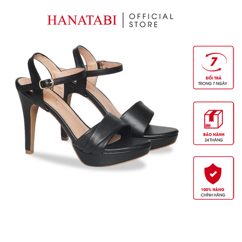giày sandal nữ cao gót 5cm Hanatabi quai ngang mũi vuông hậu C đế TA bigsize (35-41) mã HNSDG5F871