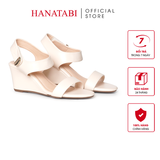 Giày Sandal Nữ Đế Xuồng TA Cao 7cm Hanatabi Quai Ngang Hậu Xé Sau Có Khóa (35-39) Mã HNSDX7F1251