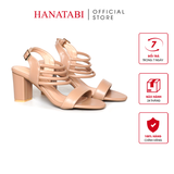 Giày Sandal Nữ Cao Gót 7cm Hanatabi Quai Ngang Hậu Khóa Sau Đế TA Bigsize (35-41) Mã HNSDG7F1236