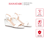 Giày Sandal Nữ Đế Xuồng TA Cao Cấp Cao 7cm Hanatabi Quai Ngang Hậu C (35-39) Mã HNSDX7F1211