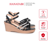 Giày Sandal Nữ Đế PU Siêu Nhẹ Cao 7cm Hanatabi Quai Ngang Hậu C (35-39) Mã HNSD7F1184