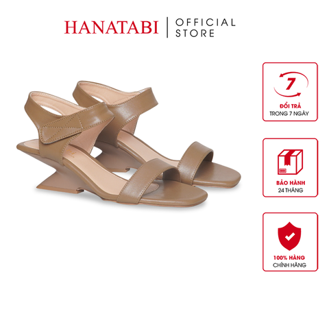 Giày Sandal Nữ Đế Xuồng Siêu Nhẹ 5cm Hanatabi Quai Ngang Hậu Xé Trước Bigsize (35-41) Mã HNSDG5F1197