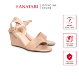 Giày Sandal Nữ Đế Xuồng TA Cao Cấp Cao 7cm Hanatabi Quai Ngang 1 Xếp Hậu C (35-39) Mã HNSDX7F1209