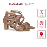 Giày Sandal Nữ Cao Gót 5cm_7cm Hanatabi QuaiĐan Khóa Kéo ĐếTA Cao Cấp Bigsize (35-41) Mã HNSDK7F1034