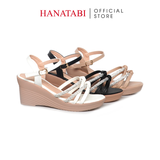 Giày Sandal Nữ Đế PU Siêu Nhẹ Cao 7cm Hanatabi Quai Ngang Hậu C (35-39) Mã HNSD7F1184