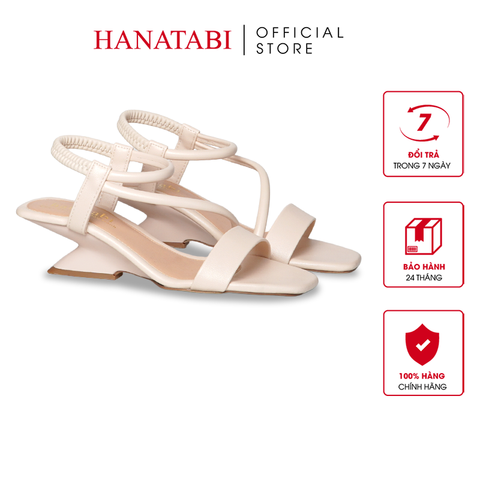 Giày Sandal Nữ Đế Xuồng Siêu Nhẹ 5cm Hanatabi Quai Ngang Hậu Thun Bigisze (35-41) Mã HNSDG5F1265