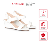 Giày Sandal Nữ Đế Xuồng TA Chống Trơn Cao 7cm Hanatabi Quai Ngang Hậu Xé Sau (35-39) Mã HNSDX7F1244
