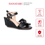 Giày Sandal Nữ Đế Xuồng TA Cao Cấp Cao 7cm Hanatabi Quai Ngang 2 Xếp Hậu C (35-39) Mã HNSDX7F1210