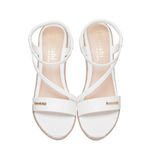 Giày Sandal Nữ Đế Xuồng PU Siêu Nhẹ Cao 7cm Hanatabi Quai Ngang Hậu Thun (35-39) Mã HNSDX7F1242
