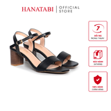 Giày Sandal Nữ Cao Gót 5cm_7cm Hanatabi Quai Ngang Mũi Vuông HậuC ĐếTA Bigsize (35-41)Mã HNSDG5F1033