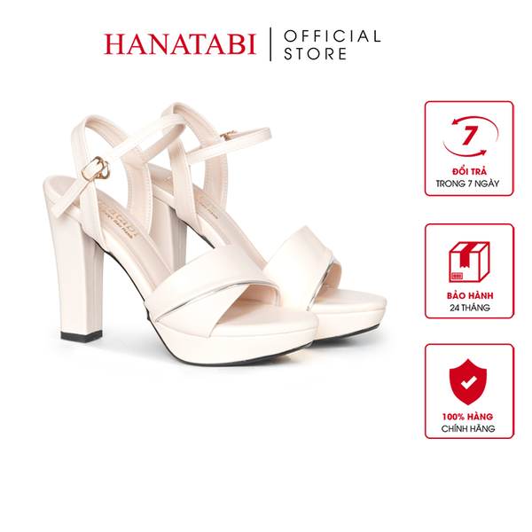 Giày Sandal Nữ Cao Gót 12cm Hanatabi Quai Ngang Hậu C Đế TA Cao Cấp Bigsize (35-39) Mã HNSDG12F1247