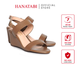 Giày Sandal Nữ Đế Xuồng Chống Trượt Cao 7cm Hanatabi Quai Ngang Hậu Khóa Sau (35-39) Mã HNSDX7F1198