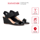 Giày Sandal Nữ Đế Xuồng TA Chống Trơn Trượt Cao 7cm Hanatabi Quai Ngang Hậu Thun (35-39) Mã HNSDX7F1238