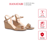 Giày Sandal Nữ Đế Xuồng TA Cao Cấp Cao 7cm Hanatabi Quai Ngang Hậu C (35-39) Mã HNSDX7F1211