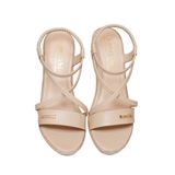 Giày Sandal Nữ Đế Xuồng PU Siêu Nhẹ Cao 7cm Hanatabi Quai Chéo Hậu Thun (35-39) Mã HNSDX7F1241
