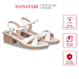 Giày Sandal Nữ Đế PU Siêu Nhẹ Cao 5cm Hanatabi Quai Chéo Hậu C (35-42) Mã HNSDG5F1269