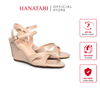 Giày Sandal Nữ Đế Xuồng TA Chống Trơn Trượt Cao 7cm Hanatabi Quai Chéo Hậu C (35-39) Mã HNSDX7F1212