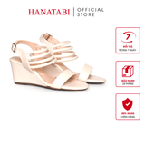 Giày Sandal Nữ Đế Xuồng TA Chống Trượt Cao 7cm Hanatabi Quai Ngang Hậu Thun (35-39) Mã HNSDX7F1239