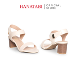 Giày Sandal Nữ Gót Cao 5cm Hanatabi Quai Ngang Hậu Xé Trước Có Khóa Đế TA Chống Trượt Bigsize (35-41) Mã HNSDG5F1176