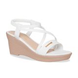 Giày Sandal Nữ Đế Xuồng PU Siêu Nhẹ Cao 7cm Hanatabi Quai Chéo Hậu Thun (35-39) Mã HNSDX7F1241