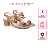Giày Sandal Nữ Cao Gót 5cm Hanatabi Quai Ngang Hậu Khóa Sau Đế TA Bigsize (35-41) Mã HNSDG5F1234