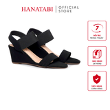 Giày Sandal Nữ Đế Xuồng TA Chống Trơn Trượt Cao 7cm Hanatabi Quai Ngang Hậu Thun (35-39) Mã HNSDX7F1238