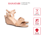 Giày Sandal Nữ Đế Xuồng TA Cao Cấp Cao 7cm Hanatabi Quai Ngang 2 Xếp Hậu C (35-39) Mã HNSDX7F1210